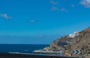 Puerto de Mogan şehir sahil Gran Canaria ada, İspanya