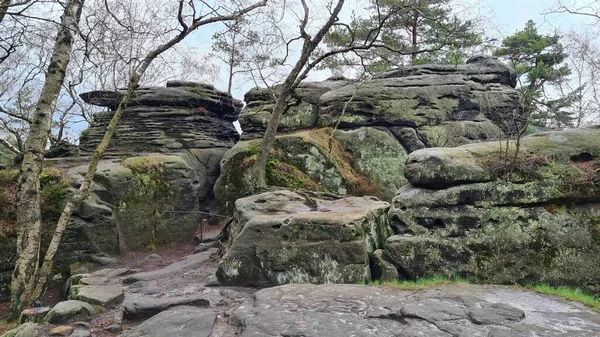 Las Montañas Arenisca Del Elba Son Macizo Arenisca Parte Superior — Foto de Stock