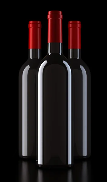 Butelek wina czerwonego — Zdjęcie stockowe