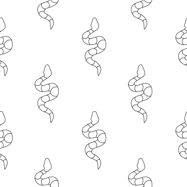 Modèle Sans Couture Avec Des Griffes Serpent Image Contour Arrière — Image vectorielle