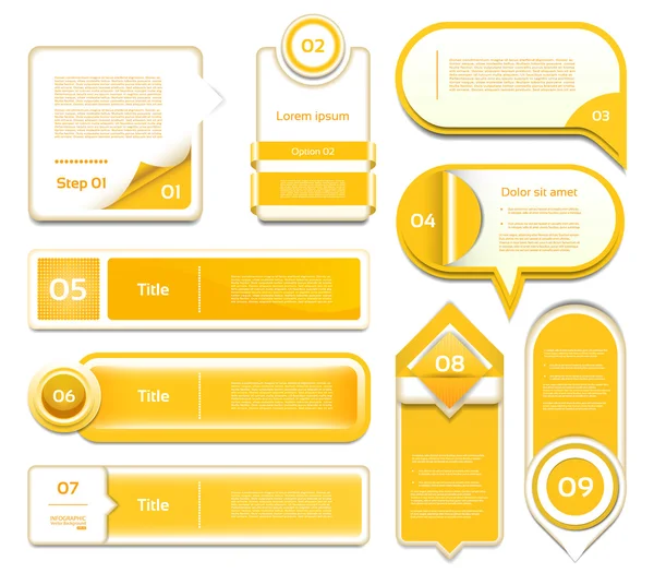 turuncu vektör ilerleme, sürüm, adım simgeler kümesi. EPS 10