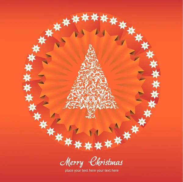 Christmas tree applique vector background. — Stock Vector