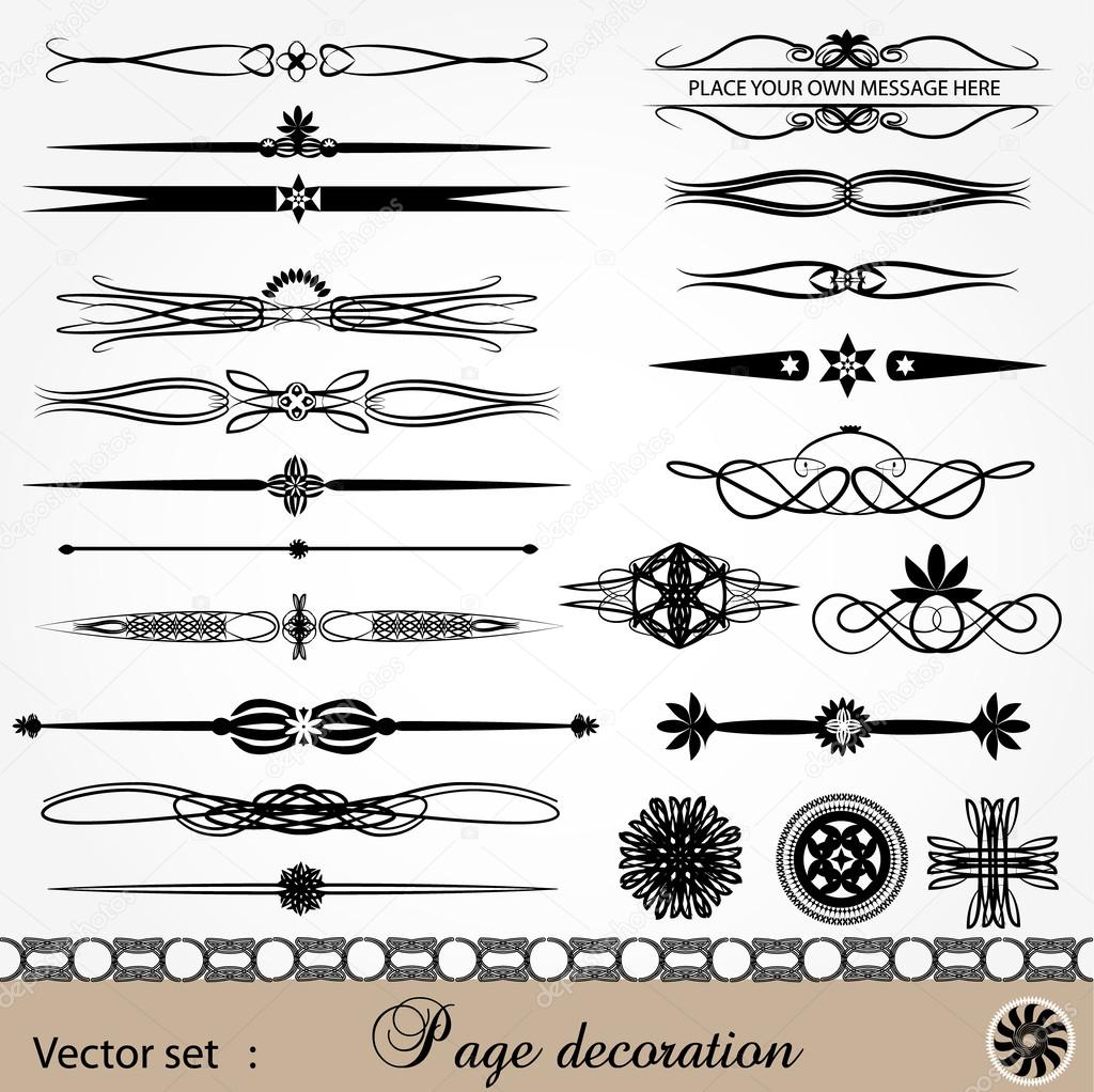 Vector page decoration set