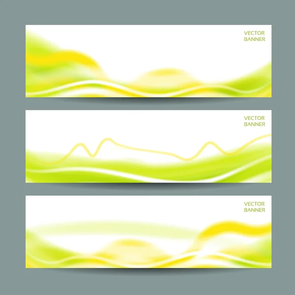 Set of three abstract banners — Stock Vector