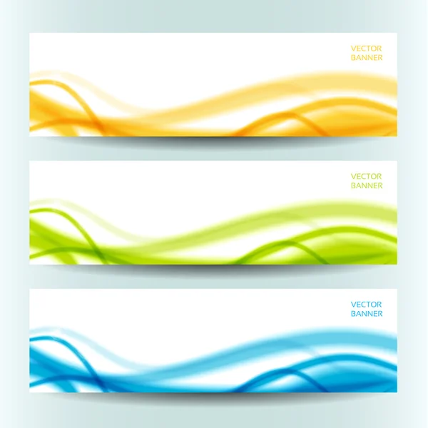Uppsättning av tre abstrakt banners. EPS 10 — Stock vektor