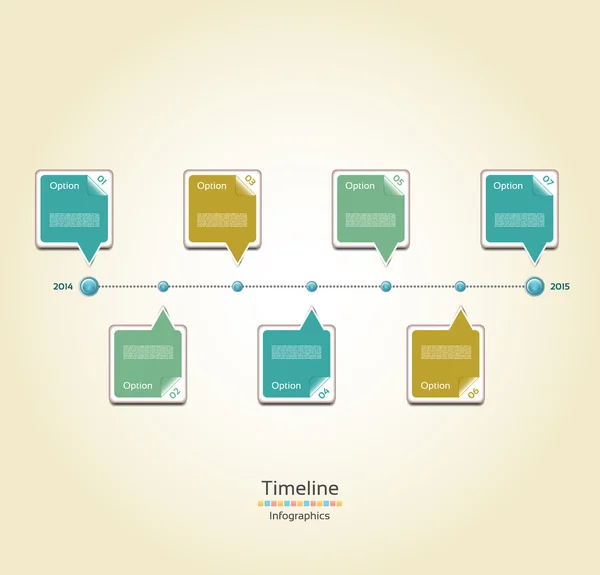 Moderne tijdlijn ontwerp template — Stockvector