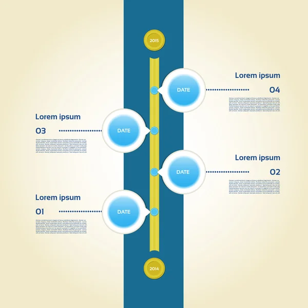 Modern timeline design template — Stock Vector