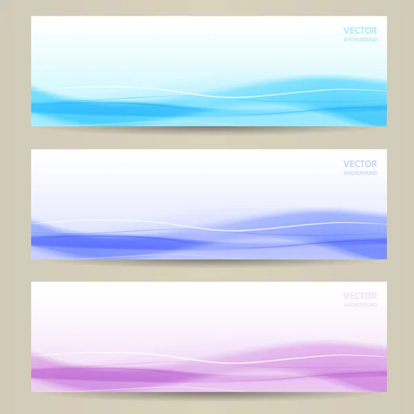 Conjunto de três banners abstratos — Vetor de Stock