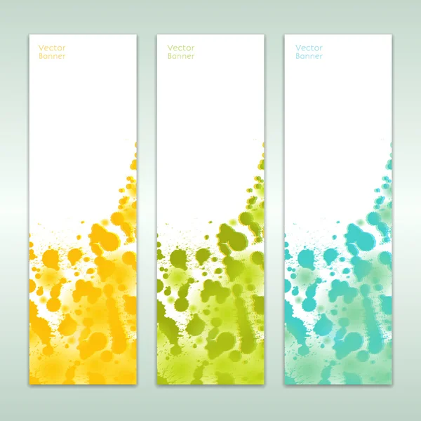 Uppsättning av tre abstrakt banners. EPS 10 — Stock vektor