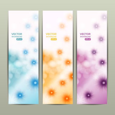 Üç soyut afiş kümesi. EPS 10