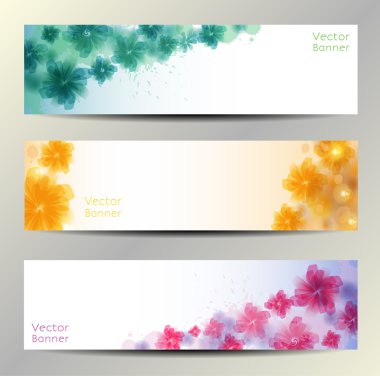 soyut çiçek vektör arka plan. Broşür şablonu. Banner. EPS 10