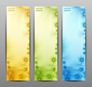 soyut çiçek vektör arka plan. Broşür şablonu. Banner. EPS 10