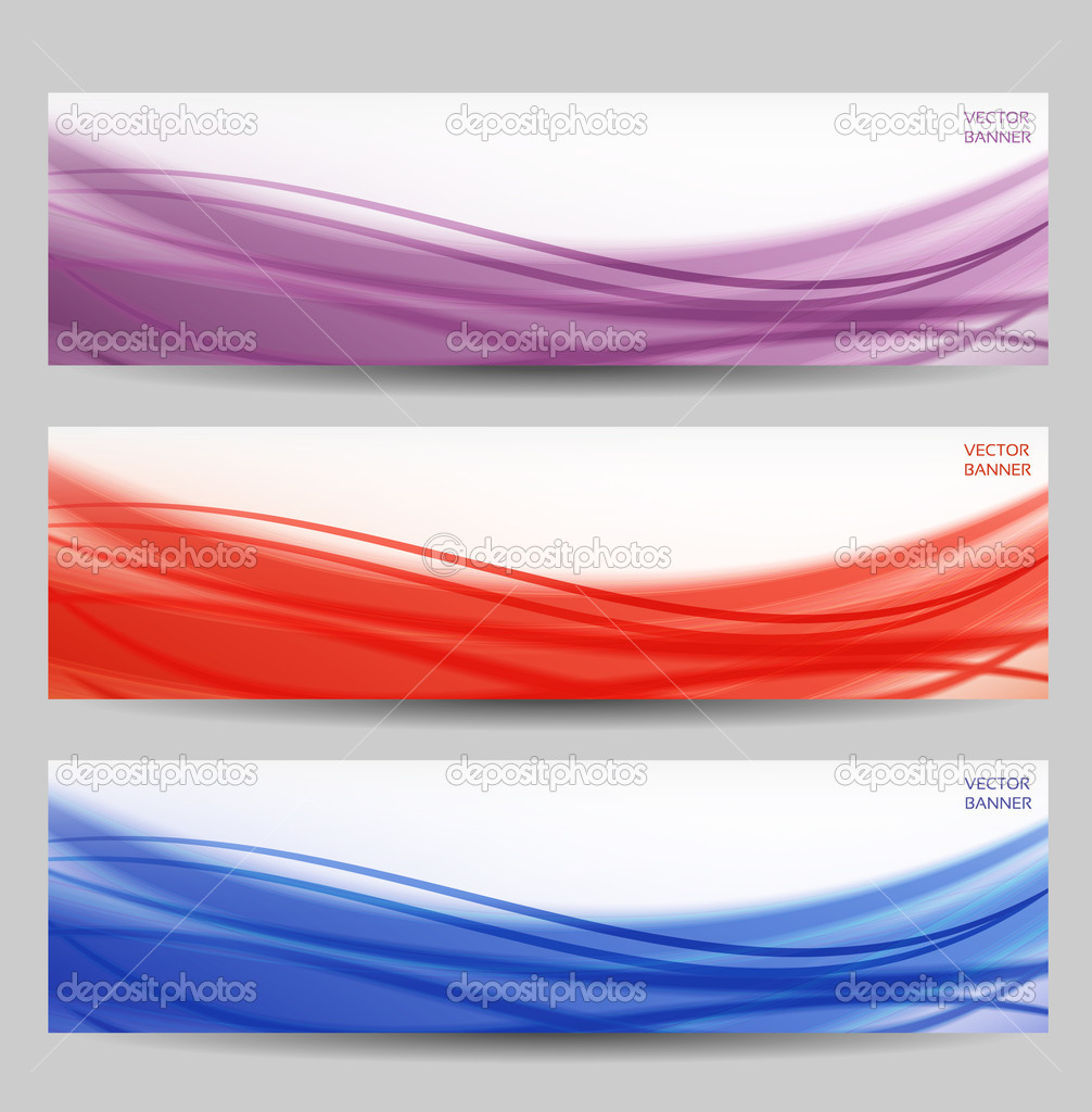 Set of three abstract banners. eps 10