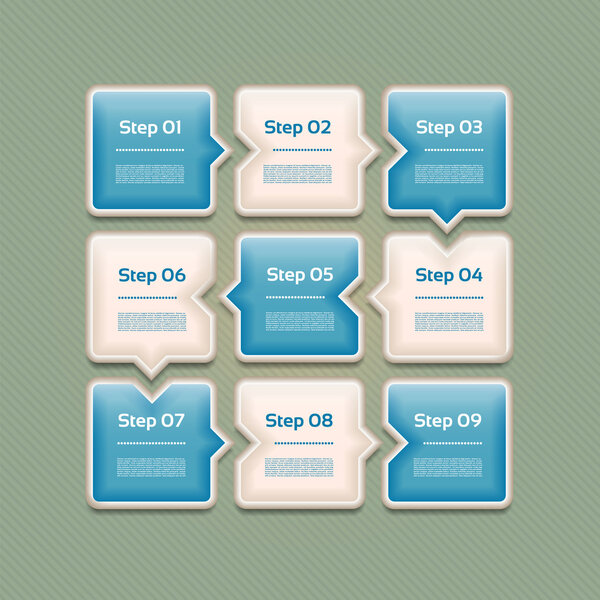 Vector Progress Background. Product Choice or Version.