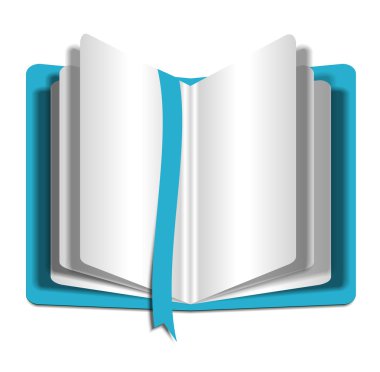 beyaz zemin üzerinde vektör boş not defteri. tasarım şablonu