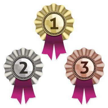 Altın, gümüş ve bronz ödül. vektör. EPS 10