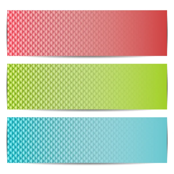 Conjunto de tres banners abstractos — Vector de stock