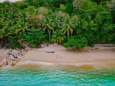 Banana Beach, Phuket, Tayland, Tayland, Phuket Adası 'nda palmiye ağaçları olan güzel bir tropikal plaj Choeng Thale, Thalang, Phuket Eyaleti, Tayland.