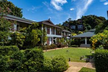 Koh Phi Phi Tayland, Turkuaz berrak su Tayland Koh Pi Pi, Tayland 'daki Koh Phi Adası' nın hava manzarası