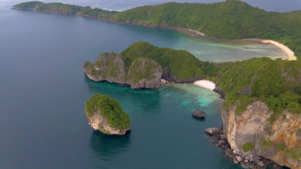 Phi Phi Island Krabi Thaïlande, vue aérienne de drone à Phi Phi Island — Video