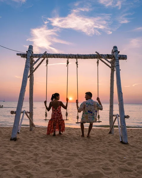 Пляж Pattaya Thailand, белый пляж во время заката в Pattaya Najomtien — стоковое фото