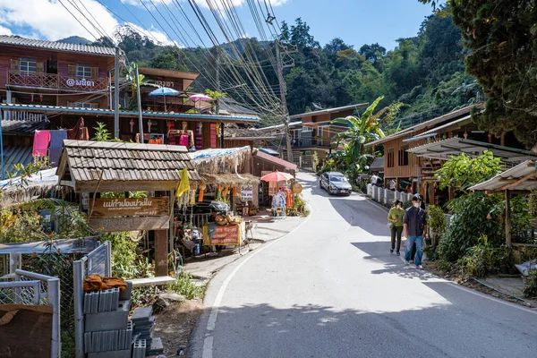 Mae Kampong Pang Klang χωριό στην Τσιάνγκ Μάι Ταϊλάνδη — Φωτογραφία Αρχείου