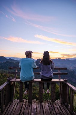Mae Hong Son Tayland, Ban Jabo Erişte Evi, Ban Jabo, Mae Hong Oğlu, Tayland. Dağ manzarası, sabah sisi Pha Mok Baan Jabo, Mae Hong Son Tayland, Baan Jabo 