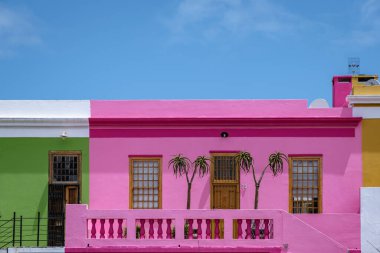 Cape Town 'daki Bo Kaap Kasabası, Cape Town' daki renkli ev Güney Afrika