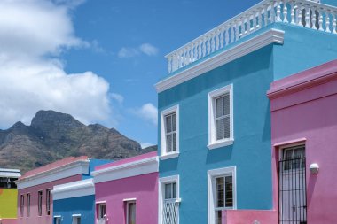 Cape Town 'daki Bo Kaap Kasabası, Cape Town' daki renkli ev Güney Afrika