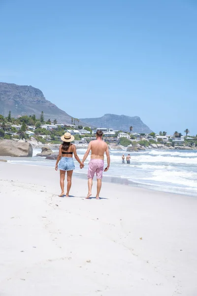 南非开普敦克里夫顿海滩，南非开普敦克里夫顿白沙滩 — 图库照片