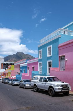 Cape Town 'daki Bo Kaap Kasabası, Cape Town' daki renkli ev Güney Afrika