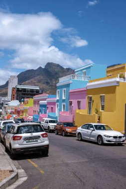 Cape Town 'daki Bo Kaap Kasabası, Cape Town' daki renkli ev Güney Afrika