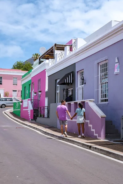 Municipio de Bo Kaap en Ciudad del Cabo, colorida casa en Ciudad del Cabo Sudáfrica — Foto de Stock