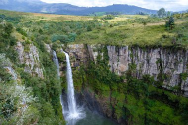 Güney Afrika 'da Panorama rotası, Sabie' de yeşil Berlin suyu, Mpumalanga 'da Graskop, Güney Afrika