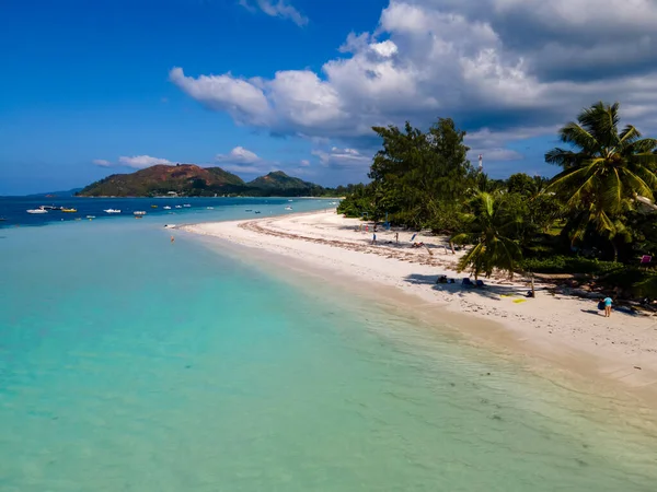 Praslin Seychelles Tropical Island Withe Beaches Palm Trees Beach Anse — стокове фото