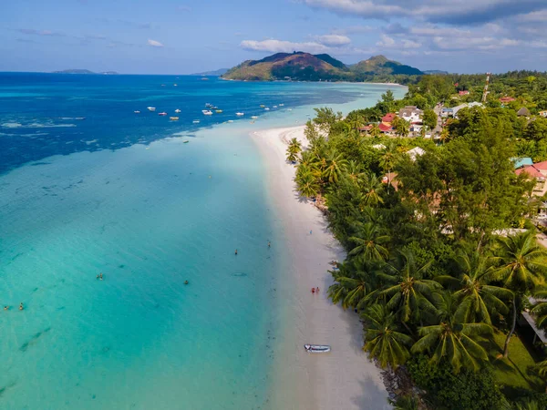 Тропічний Острів Праслін Сейшельські Острови Вітерними Пляжами Пальмами Пляж Анс — стокове фото