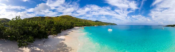 Praslin Seychelles Tropical Island Withe Beaches Palm Trees Anse Lazio — Foto de Stock