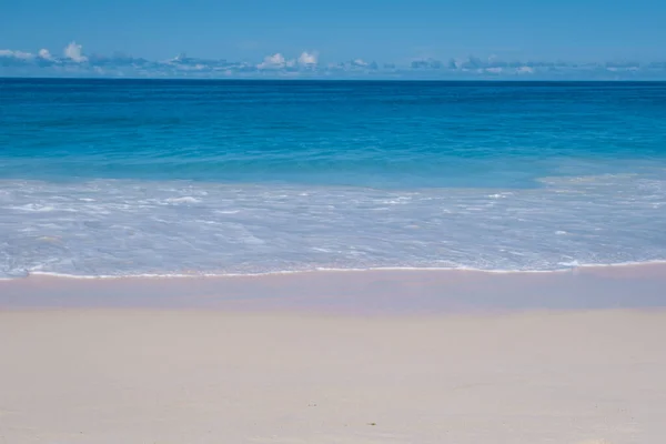 Anse Intendance beach Mahe Seychelles, tropical beach with palm trees Seychelles Mahe – stockfoto