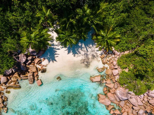 Anse Lazio Praslin Seychelles, a tropical beach during a luxury vacation in the Seychelles. Tropical beach Anse Lazio Praslin Seychelles — Φωτογραφία Αρχείου