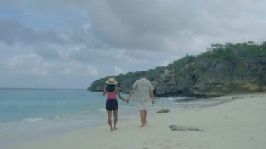 Beyaz sahil Grote Knip, Curacao, Hollanda Mavi okyanus Curacao Karayip Adası