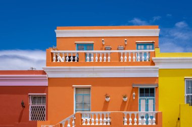 Cape Town 'daki Bo Kaap Kasabası, Cape Town' daki renkli ev Güney Afrika