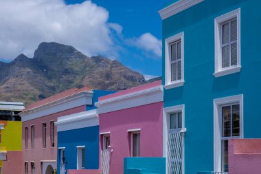 Cape Town 'daki Bo Kaap Kasabası, Cape Town' daki renkli ev Güney Afrika