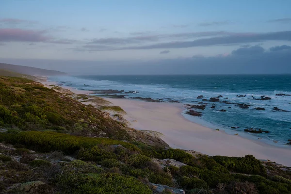 Sunset at De Hoop Nature reserve South Africa Western Cape, Most beautiful beach of south africa with the white dunes at the de hoop nature reserve which is part of the garden route — 스톡 사진