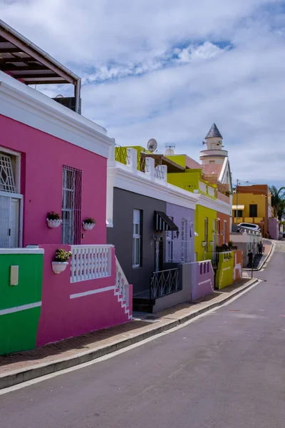 Municipio de Bo Kaap en Ciudad del Cabo, colorida casa en Ciudad del Cabo Sudáfrica — Foto de Stock