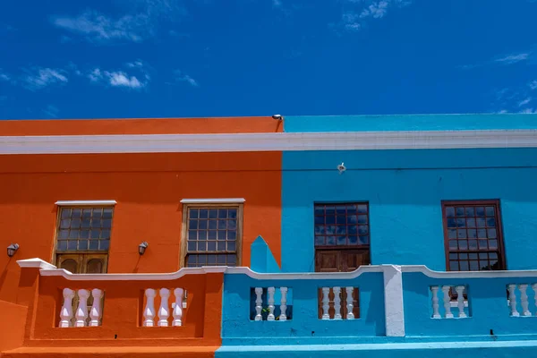 Canton de Bo Kaap au Cap, maison colorée au Cap Afrique du Sud — Photo