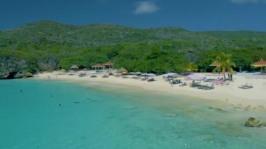 Beyaz sahil Grote Knip, Curacao, Hollanda Mavi okyanus Curacao Karayip Adası
