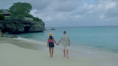Beyaz sahil Grote Knip, Curacao, Hollanda Mavi okyanus Curacao Karayip Adası