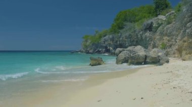 Beyaz sahil Grote Knip, Curacao, Hollanda Mavi okyanus Curacao Karayip Adası