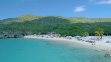 Beyaz sahil Grote Knip, Curacao, Hollanda Mavi okyanus Curacao Karayip Adası
