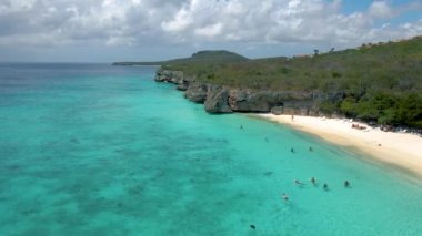  Karayip adası Curacao 'daki Cas Abou Beach Curacao, Curacao Karayipleri' ndeki Playa Cas Abou